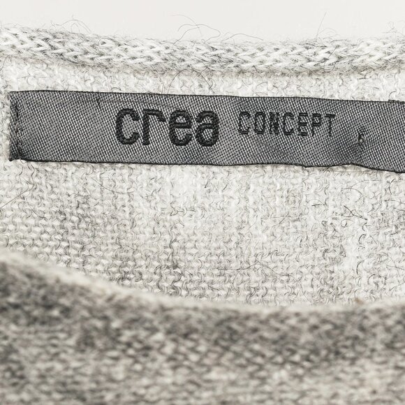 Crea Concept AW/17 Marled-Grey Watercolour Sharkbite-Hem Sweater - Picture 9 of 10